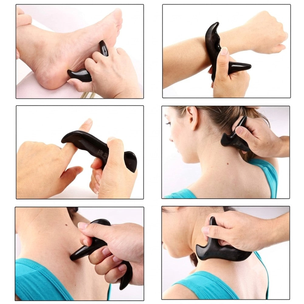 Authentic Bian Stone Gua Sha Body Massage Tool | Deep Tissue & Muscle Tension Relief