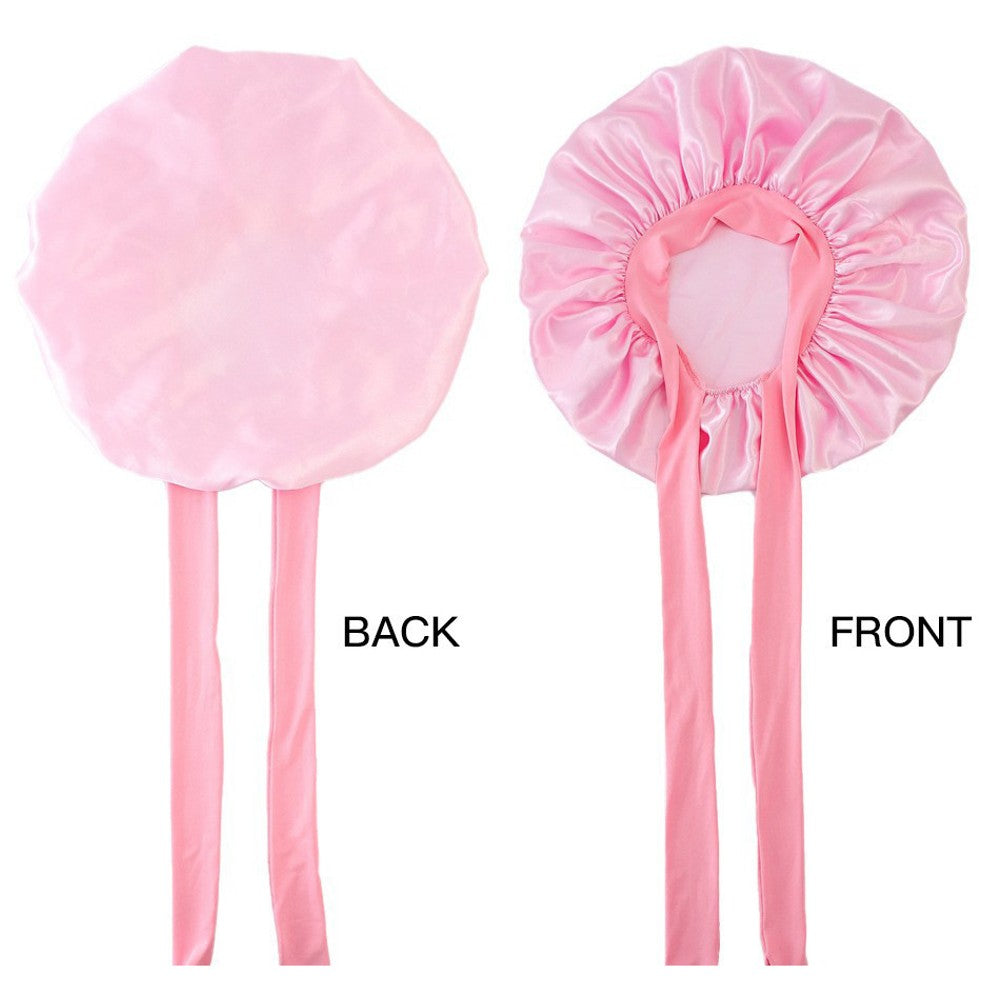 Satin Hair Bonnet for Women - Pink