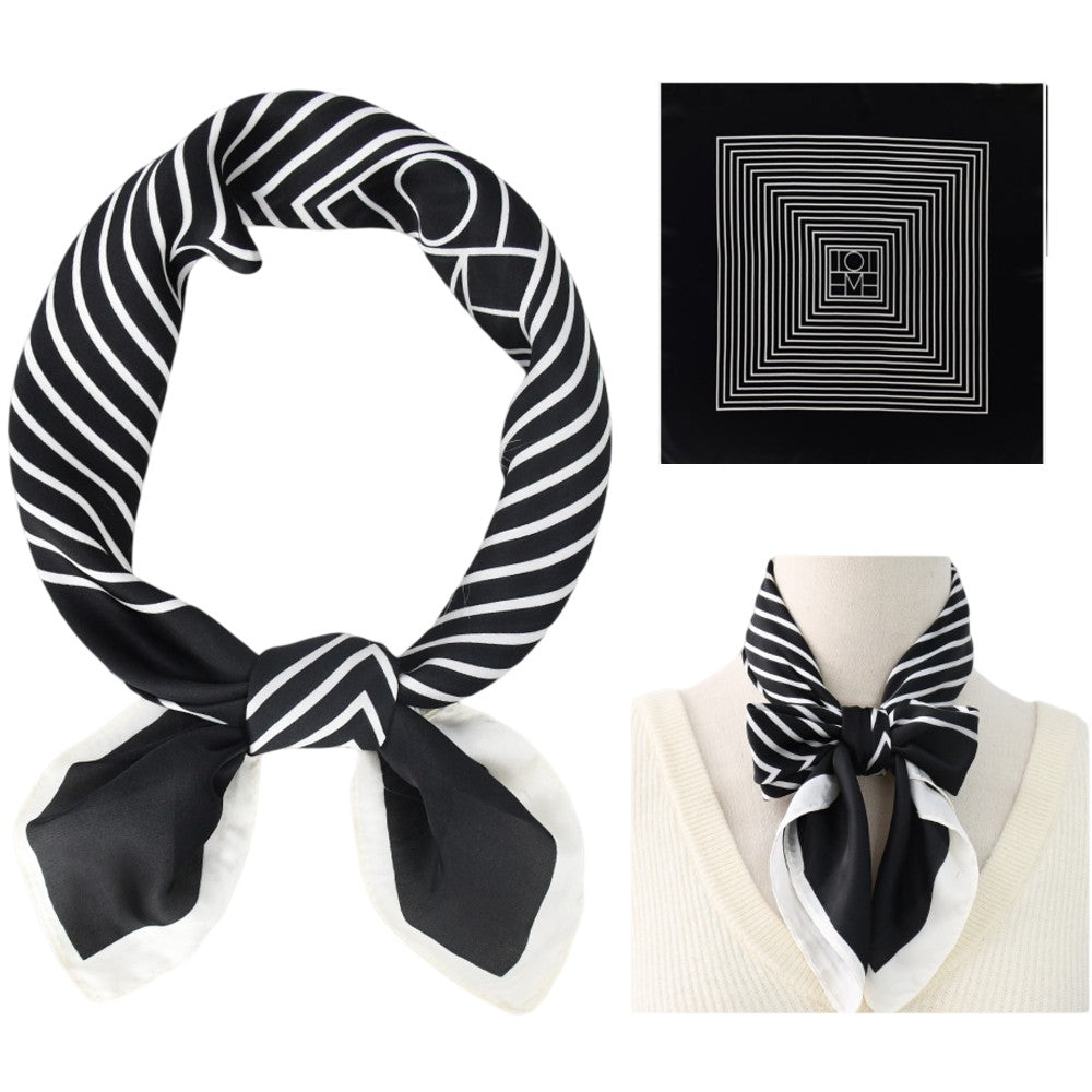 Satin Head Scarf Floral Print A07