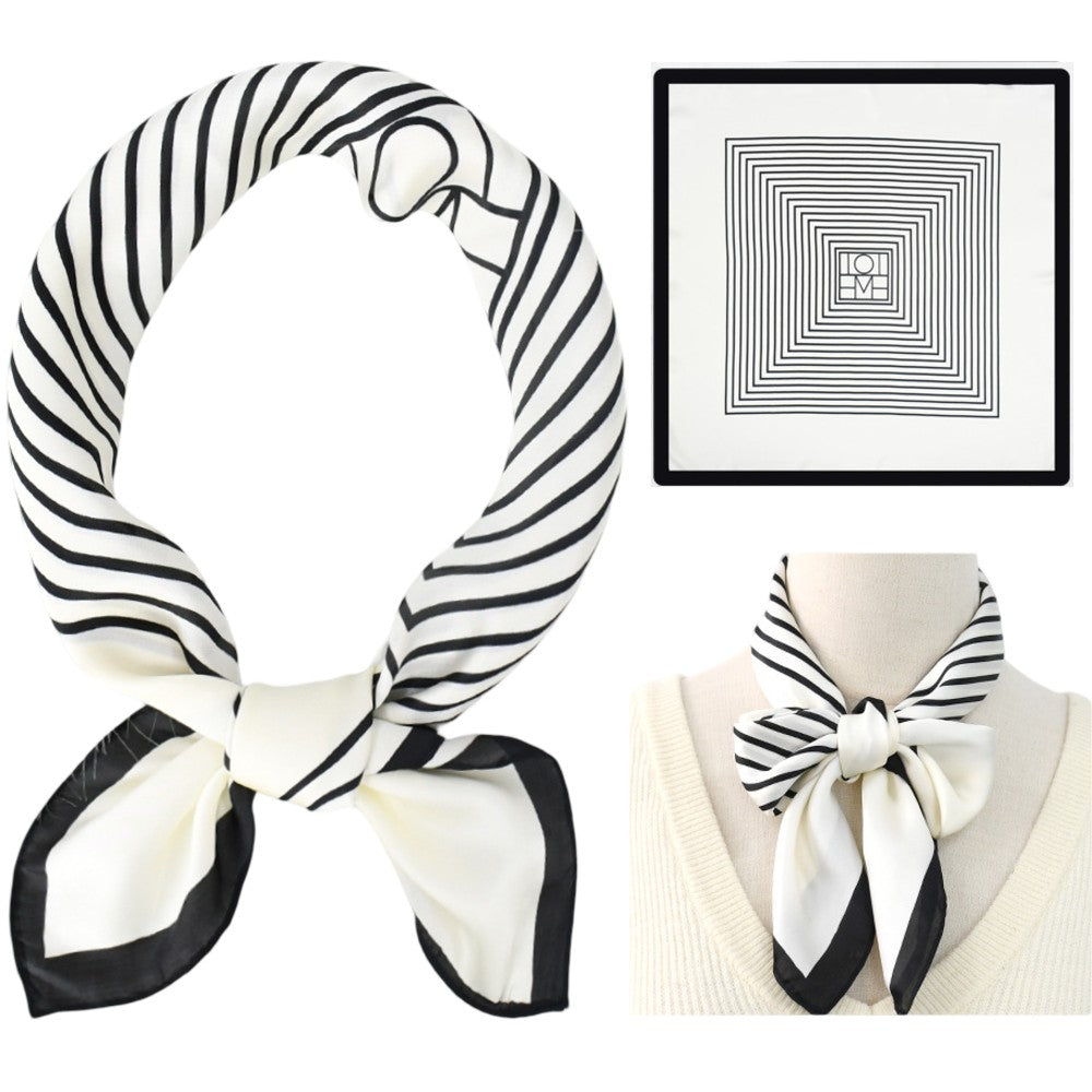 Satin Head Scarf Floral Print A08