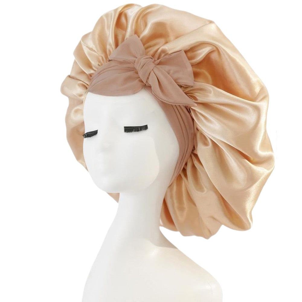 Satin Hair Bonnet for Women - Gold
