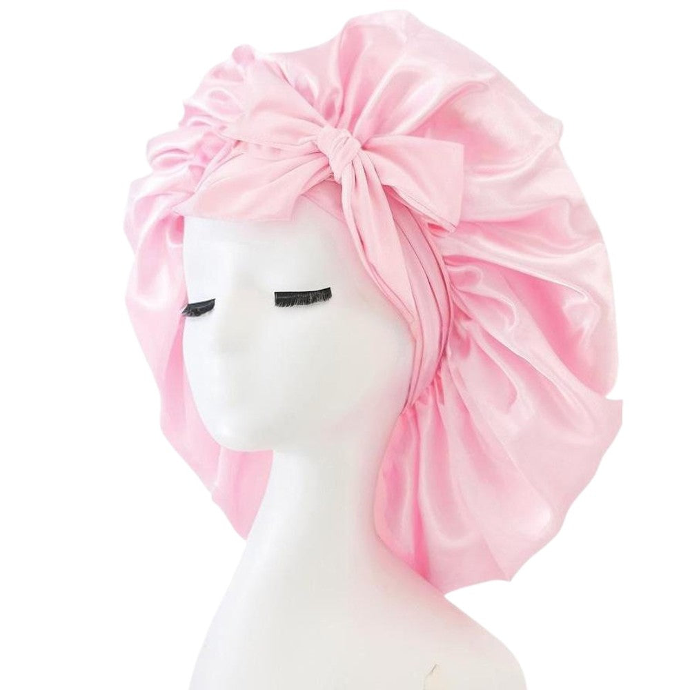 Satin Hair Bonnet for Women - Pink