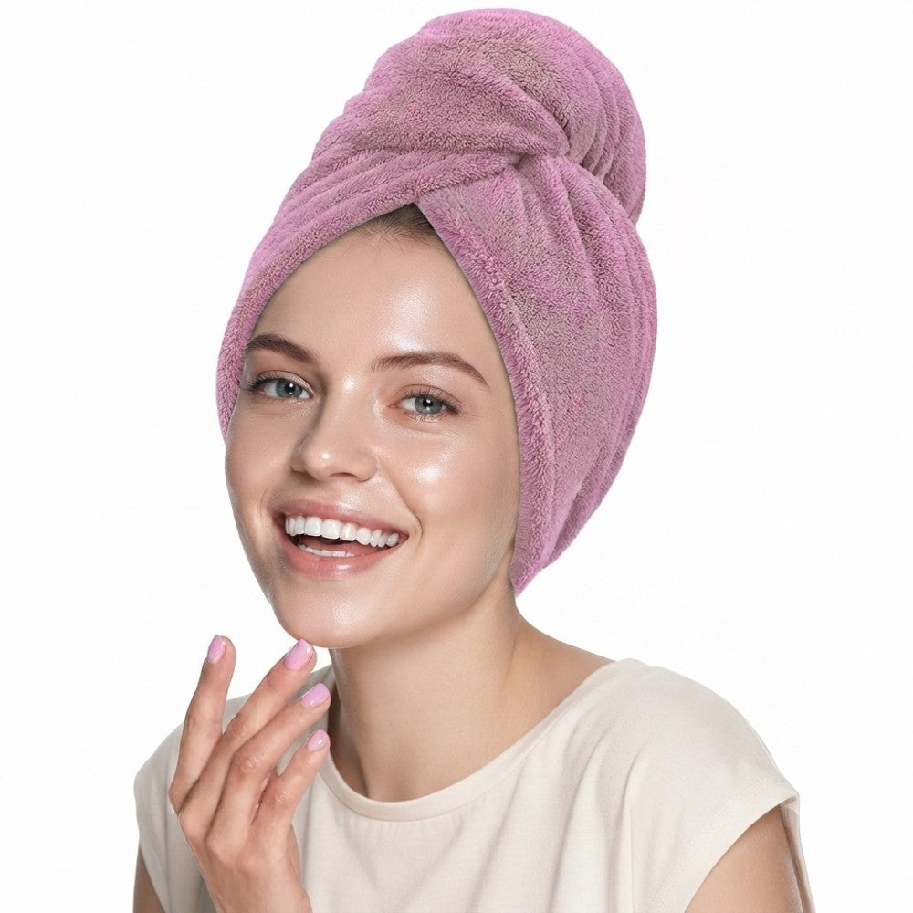 Bamboo Hair Wrap Towel 3-Pack & Microfiber Drying Turbans | Ultra-Absorbent Anti-Frizz Hair Caps for Women