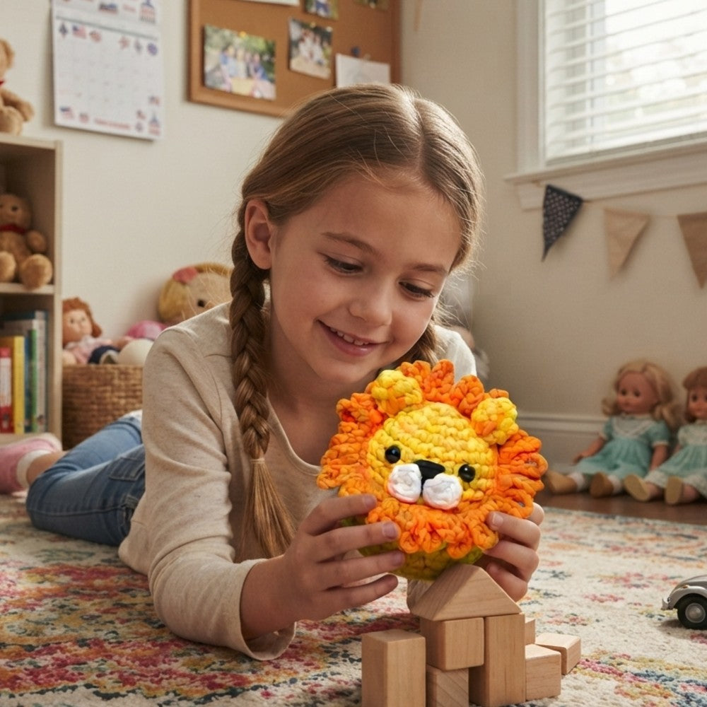 Crochet DIY Kit for Beginners – Amigurumi Craft Set with Yarn Stuffing and Crochet Hook