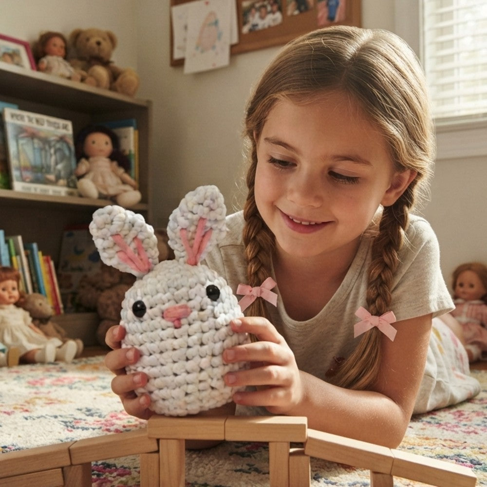 Crochet DIY Kit for Beginners – Amigurumi Craft Set with Yarn Stuffing and Crochet Hook