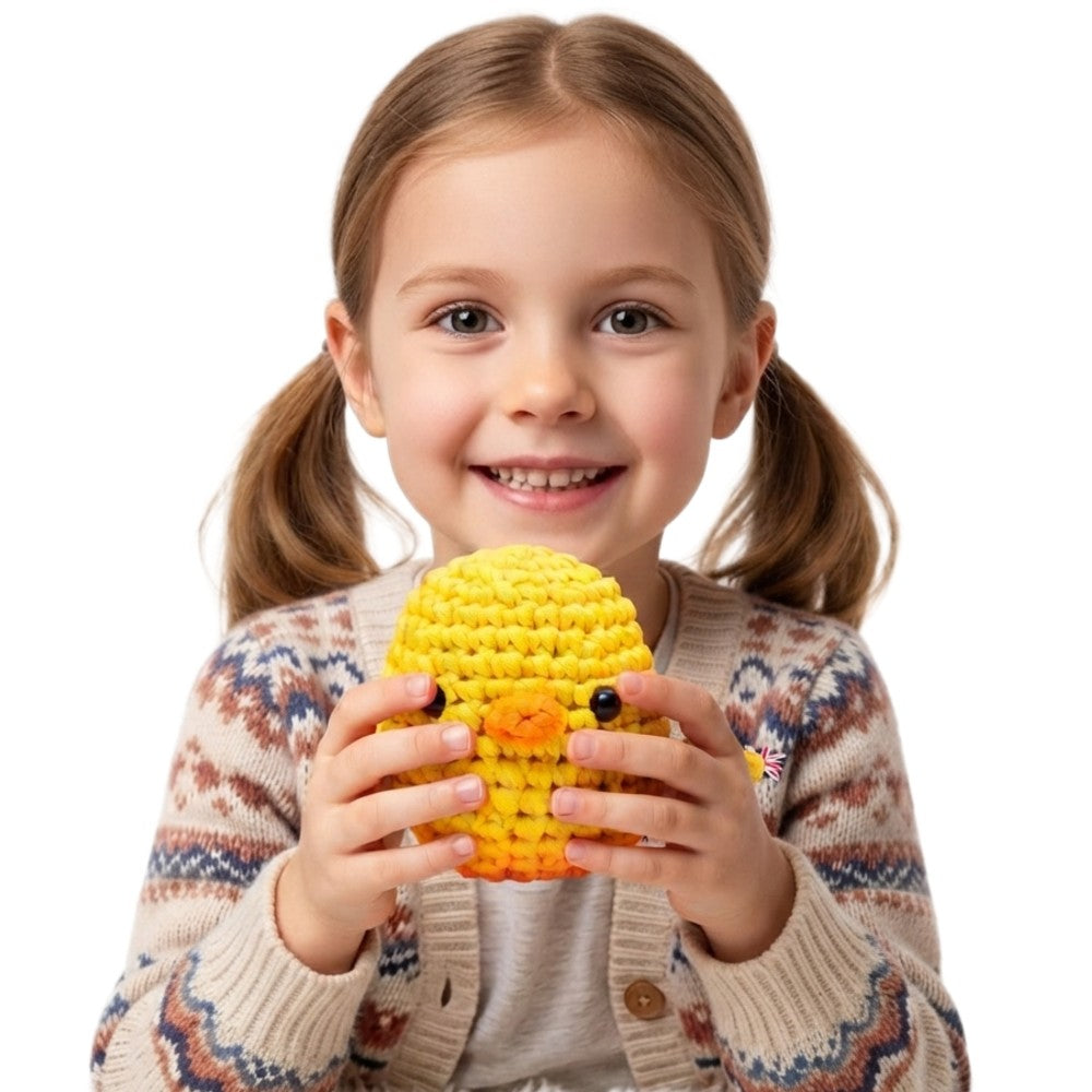 Crochet DIY Kit for Beginners – Amigurumi Craft Set with Yarn Stuffing and Crochet Hook