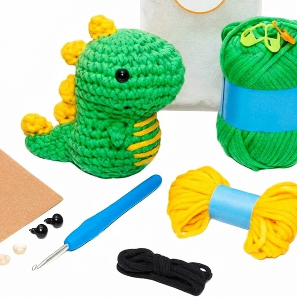 Crochet DIY Kit for Beginners – Amigurumi Craft Set with Yarn Stuffing and Crochet Hook
