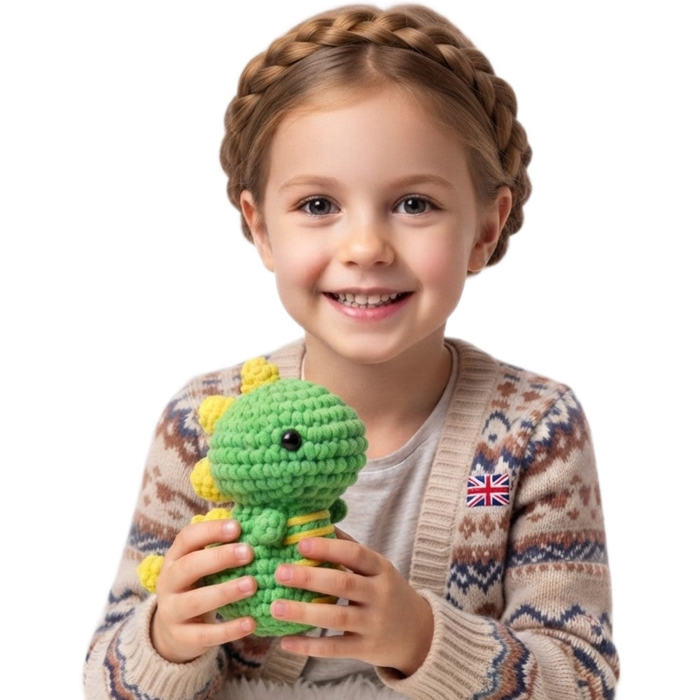 Crochet DIY Kit for Beginners – Amigurumi Craft Set with Yarn Stuffing and Crochet Hook