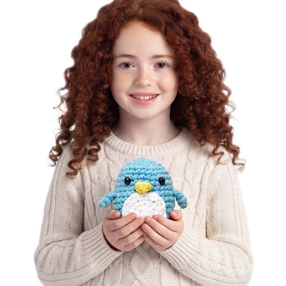 Crochet DIY Kit for Beginners – Amigurumi Craft Set with Yarn Stuffing and Crochet Hook