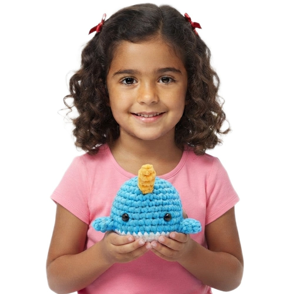 Crochet DIY Kit for Beginners – Amigurumi Craft Set with Yarn Stuffing and Crochet Hook