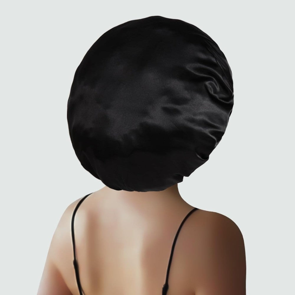 Luxury Satin Hair Bonnet Oversized Hair Wrap Retains Moisture Anti-Frizz Sleep Cap for Natural Hair