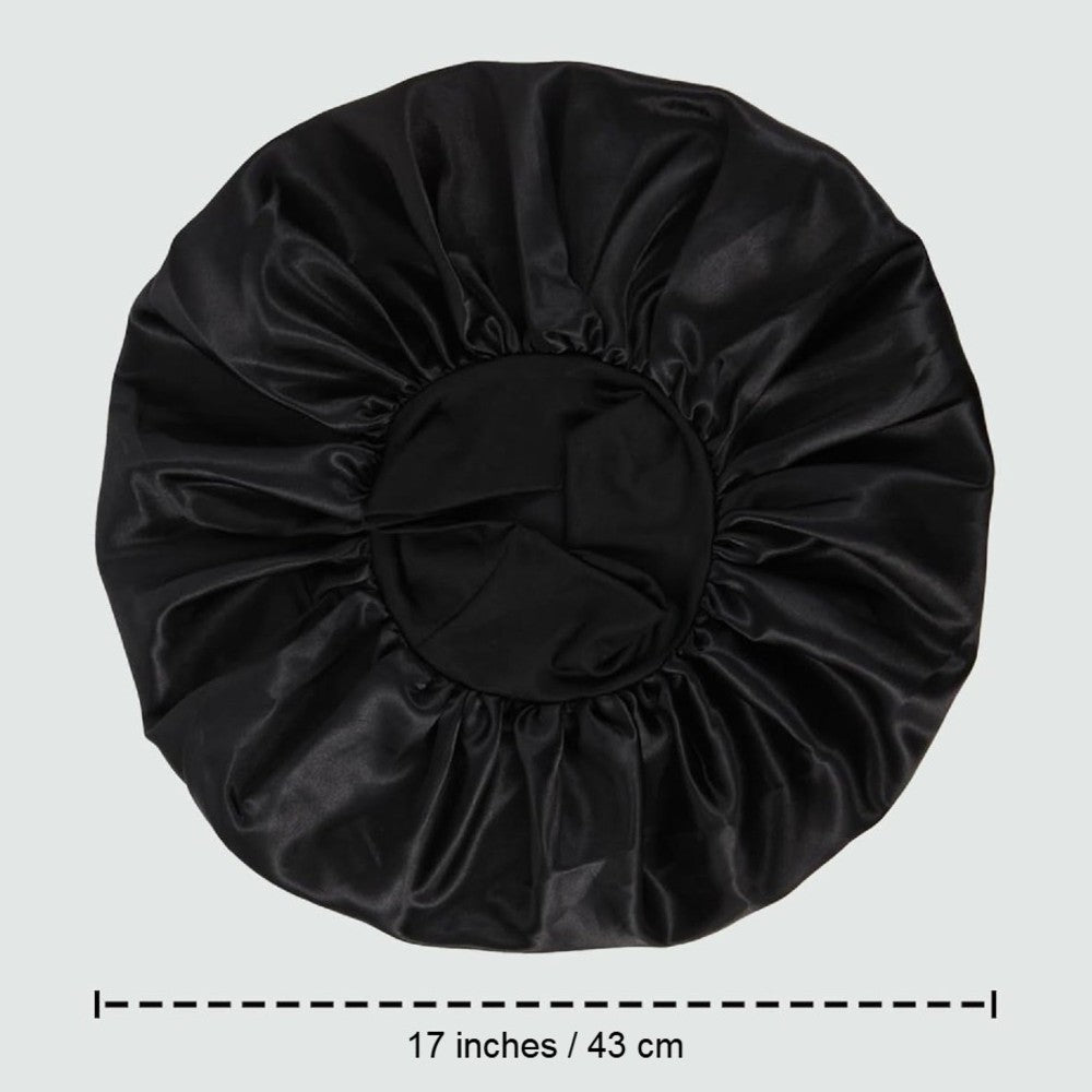 Luxury Satin Hair Bonnet Oversized Hair Wrap Retains Moisture Anti-Frizz Sleep Cap for Natural Hair