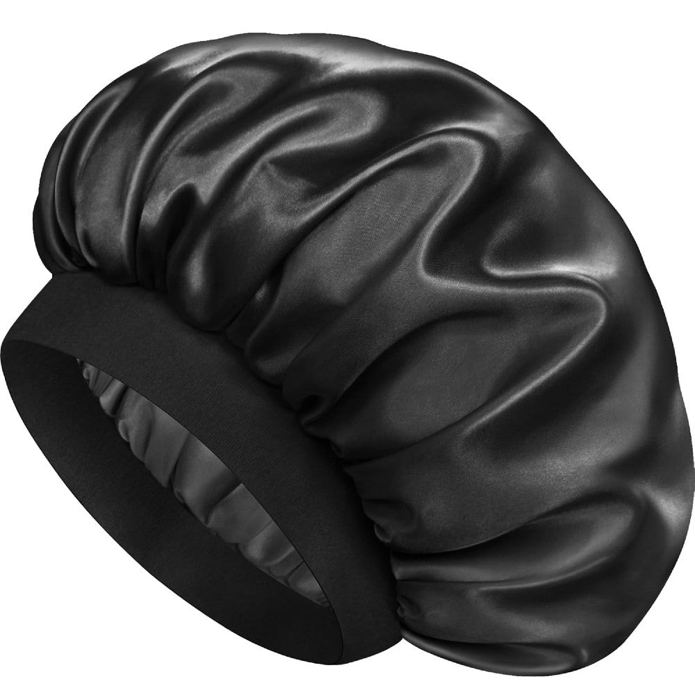 Luxury Satin Hair Bonnet Oversized Hair Wrap Retains Moisture Anti-Frizz Sleep Cap for Natural Hair