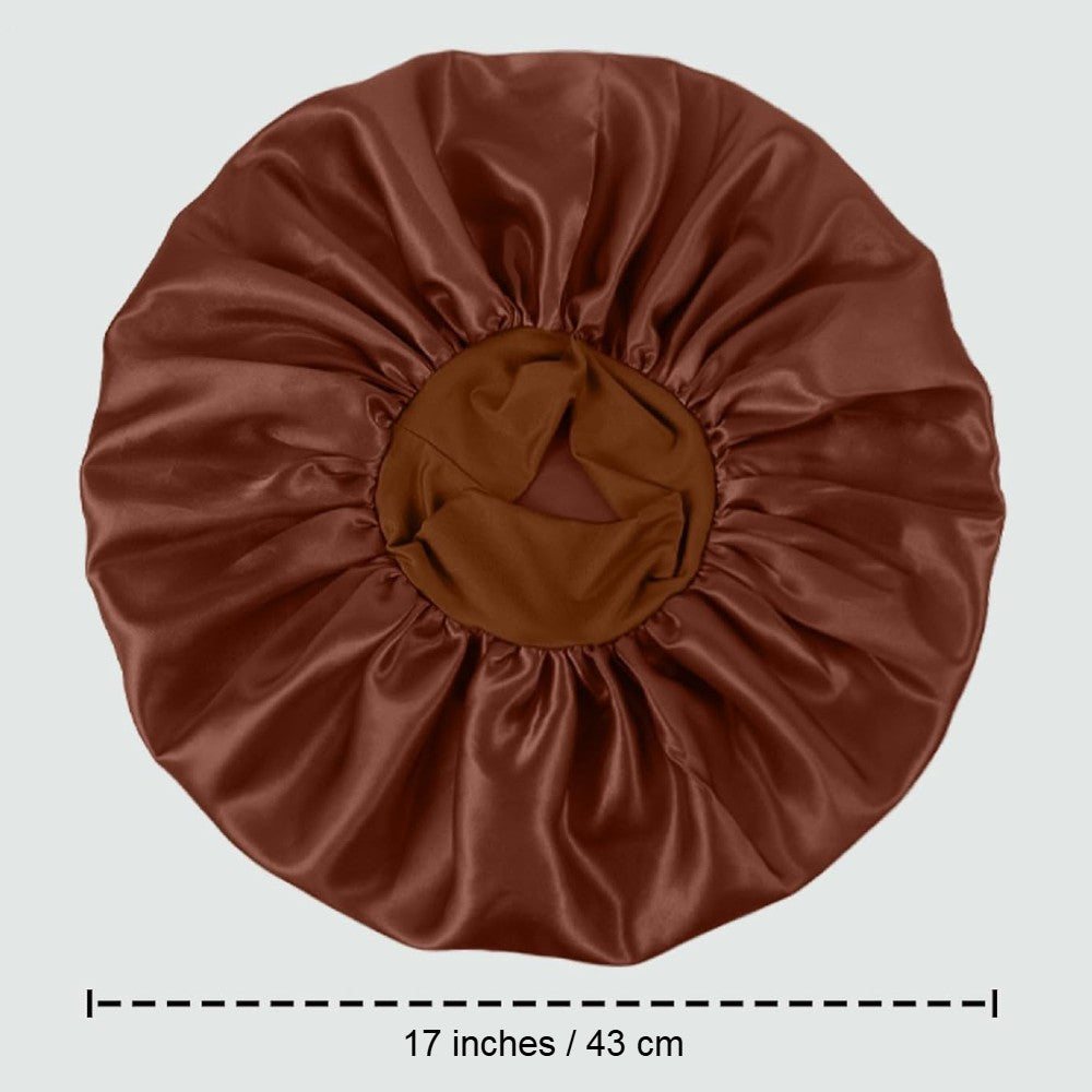 Luxury Satin Hair Bonnet Oversized Hair Wrap Retains Moisture Anti-Frizz Sleep Cap for Natural Hair