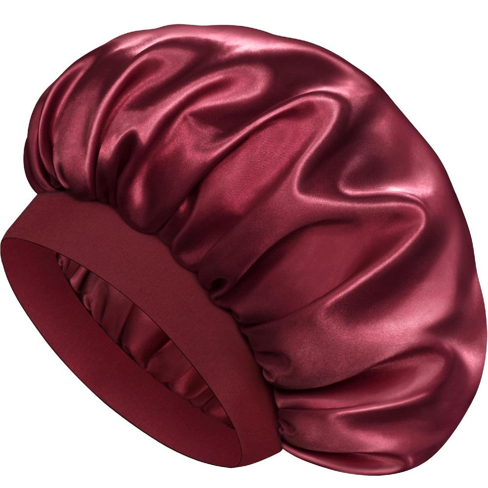Luxury Satin Hair Bonnet Oversized Hair Wrap Retains Moisture Anti-Frizz Sleep Cap for Natural Hair