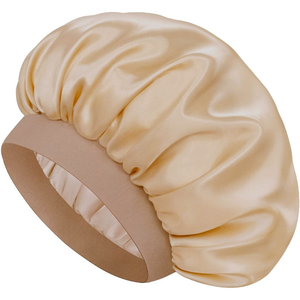 Luxury Satin Hair Bonnet Oversized Hair Wrap Retains Moisture Anti-Frizz Sleep Cap for Natural Hair