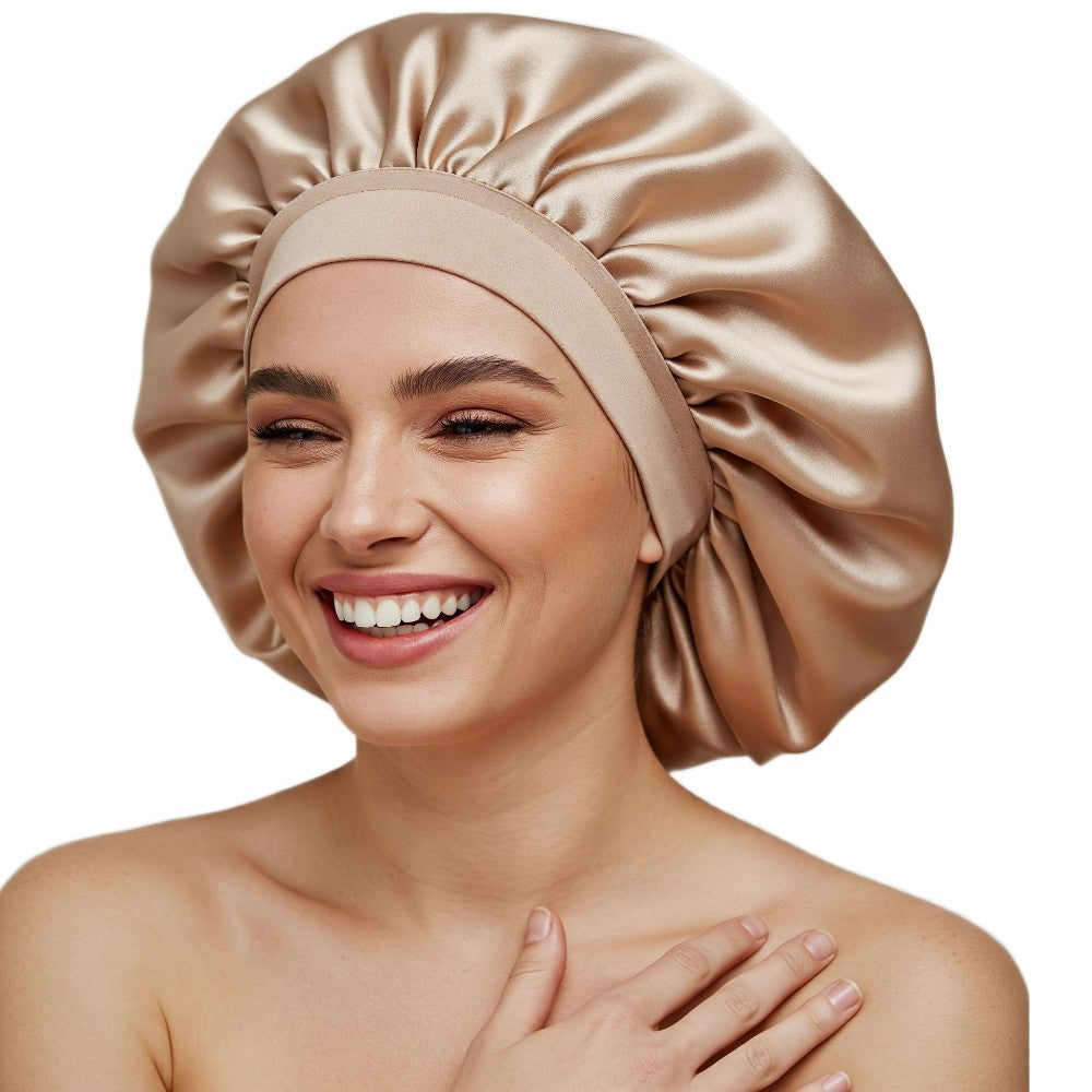 Luxury Satin Hair Bonnet Oversized Hair Wrap Retains Moisture Anti-Frizz Sleep Cap for Natural Hair