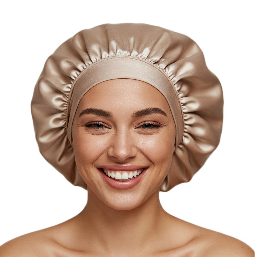 Luxury Satin Hair Bonnet Oversized Hair Wrap Retains Moisture Anti-Frizz Sleep Cap for Natural Hair