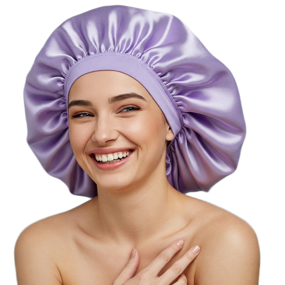 Luxury Satin Hair Bonnet Oversized Hair Wrap Retains Moisture Anti-Frizz Sleep Cap for Natural Hair