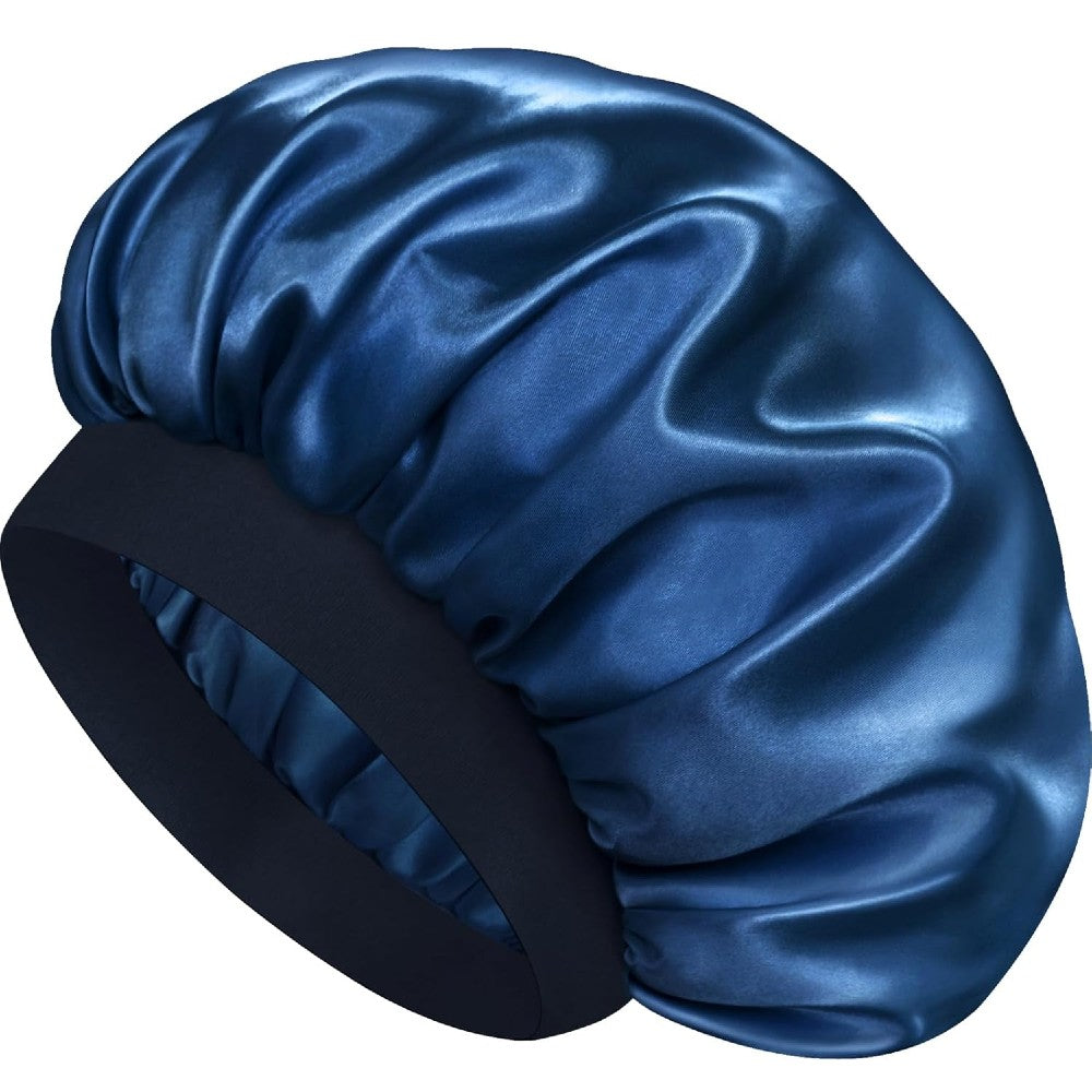 Luxury Satin Hair Bonnet Oversized Hair Wrap Retains Moisture Anti-Frizz Sleep Cap for Natural Hair