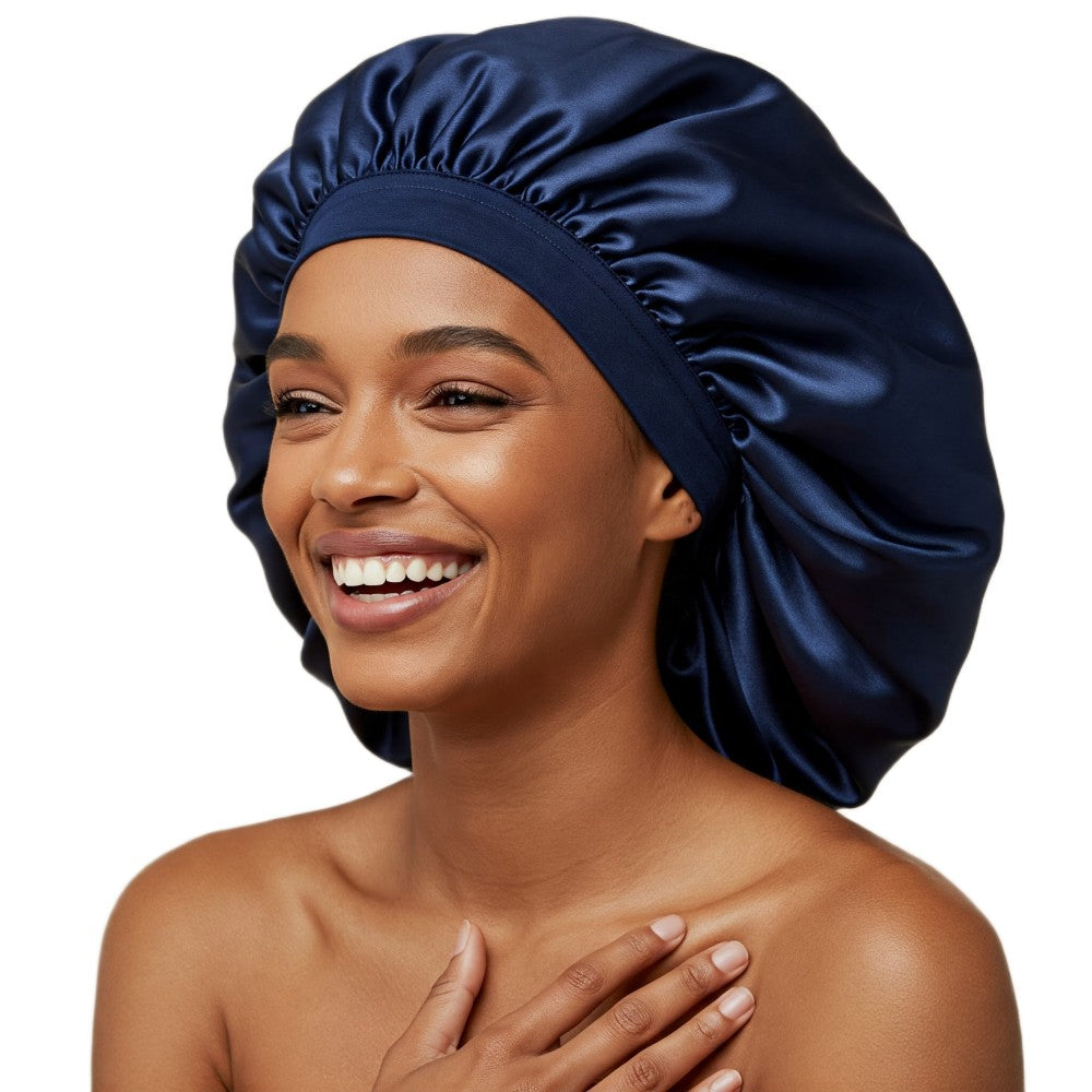 Luxury Satin Hair Bonnet Oversized Hair Wrap Retains Moisture Anti-Frizz Sleep Cap for Natural Hair