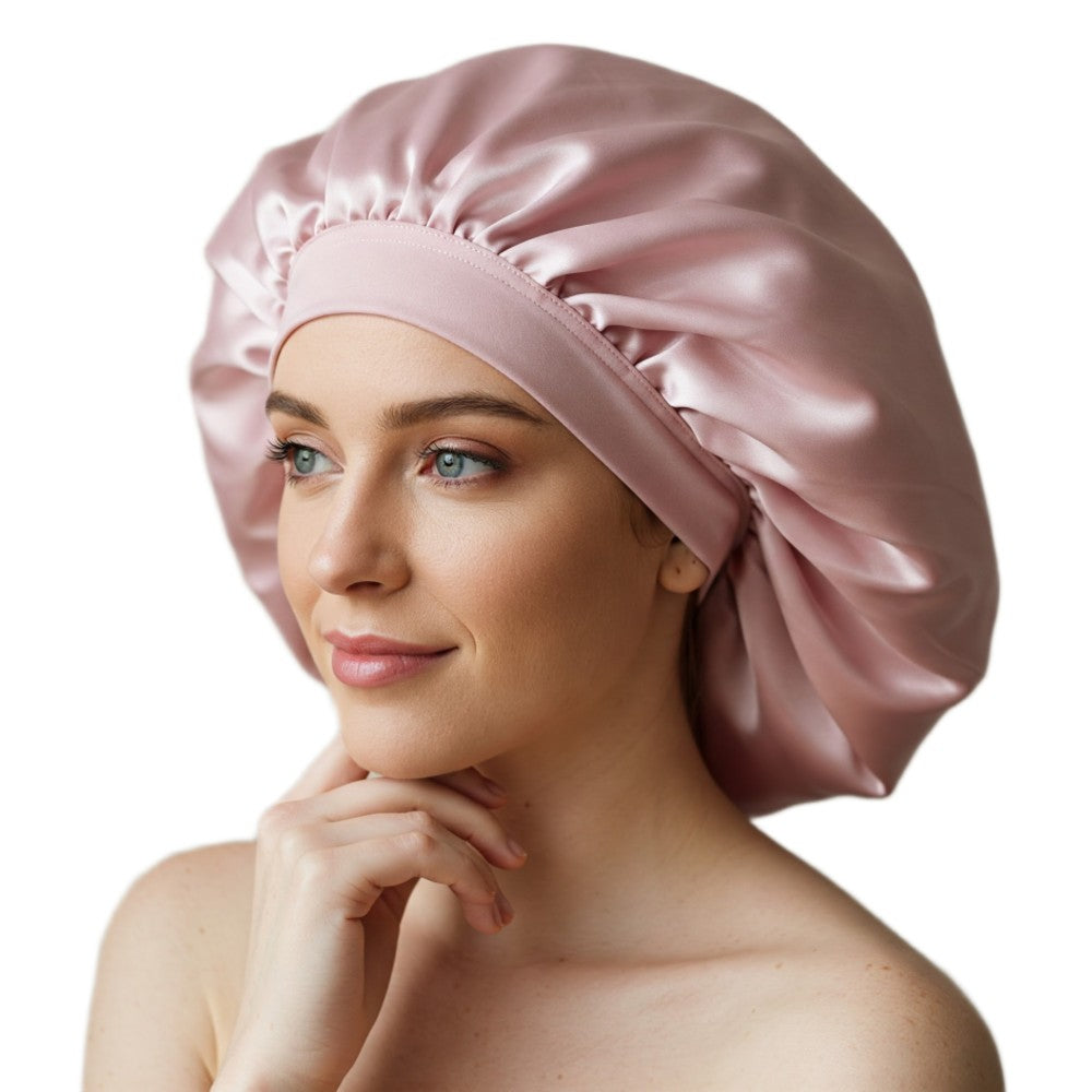 Luxury Satin Hair Bonnet Oversized Hair Wrap Retains Moisture Anti-Frizz Sleep Cap for Natural Hair