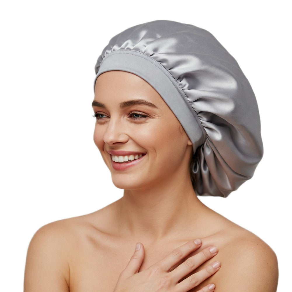 Luxury Satin Hair Bonnet Oversized Hair Wrap Retains Moisture Anti-Frizz Sleep Cap for Natural Hair