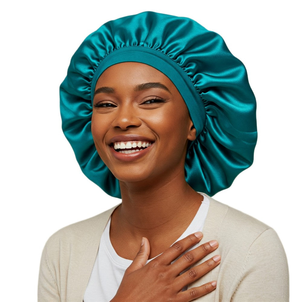 Luxury Satin Hair Bonnet Oversized Hair Wrap Retains Moisture Anti-Frizz Sleep Cap for Natural Hair