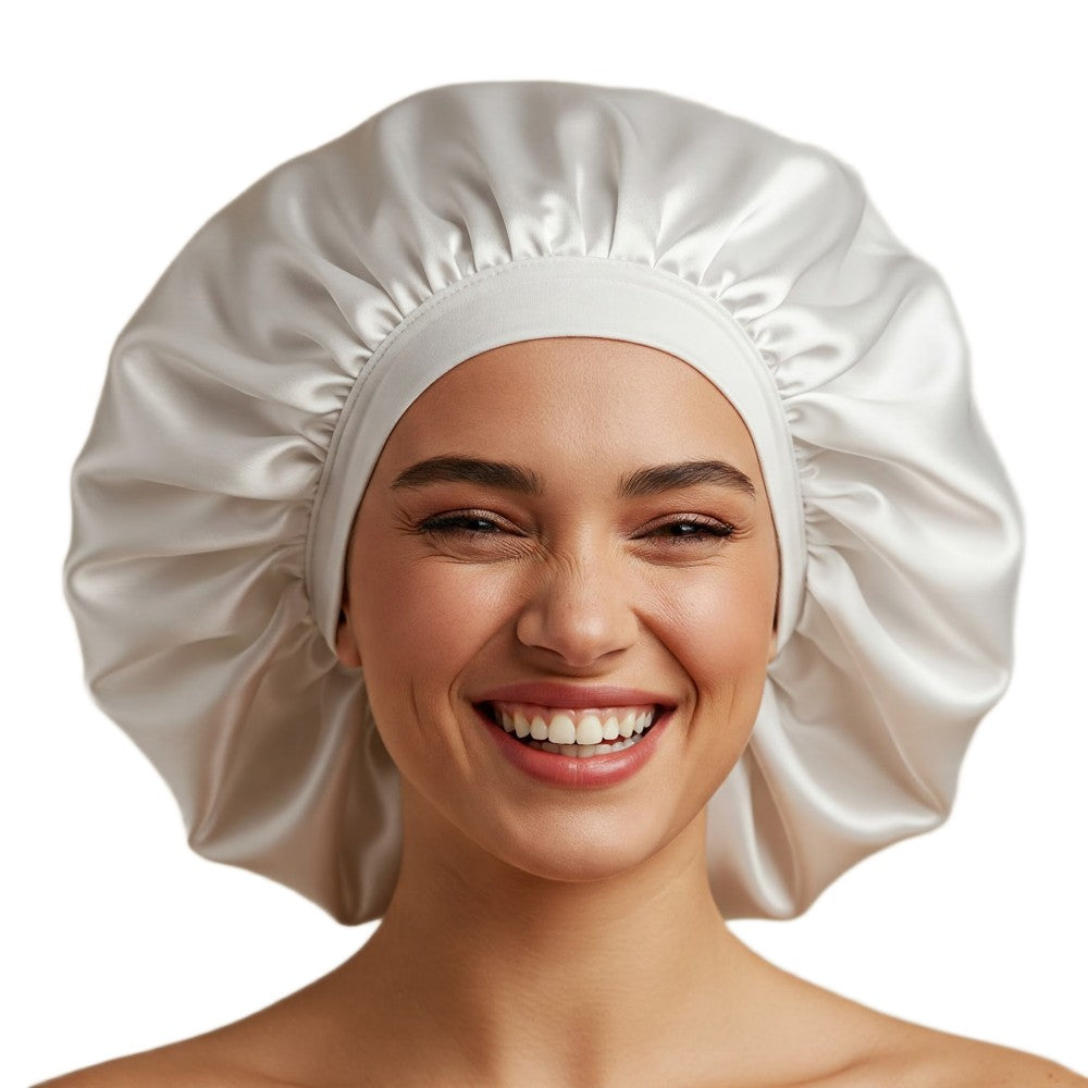 Luxury Satin Hair Bonnet Oversized Hair Wrap Retains Moisture Anti-Frizz Sleep Cap for Natural Hair