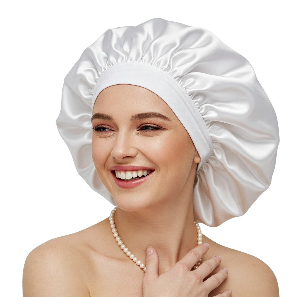 Luxury Satin Hair Bonnet Oversized Hair Wrap Retains Moisture Anti-Frizz Sleep Cap for Natural Hair