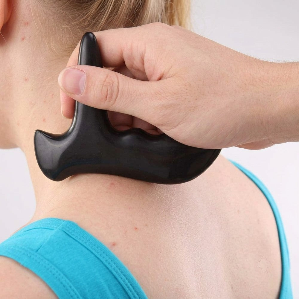 Authentic Bian Stone Gua Sha Body Massage Tool | Deep Tissue & Muscle Tension Relief