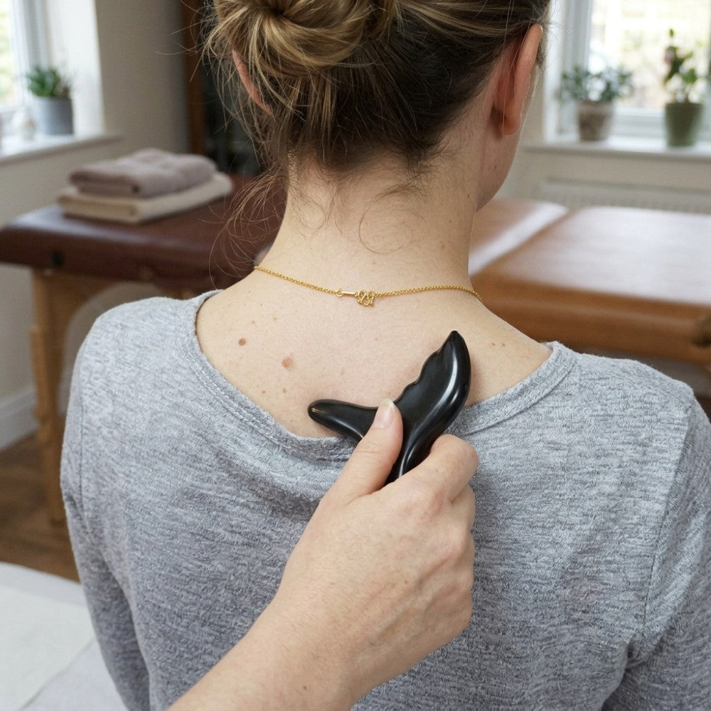 Authentic Bian Stone Gua Sha Body Massage Tool | Deep Tissue & Muscle Tension Relief