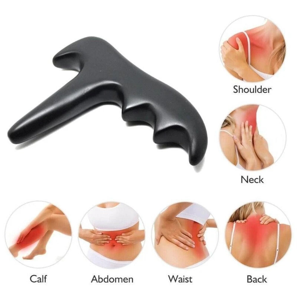 Authentic Bian Stone Gua Sha Body Massage Tool | Deep Tissue & Muscle Tension Relief