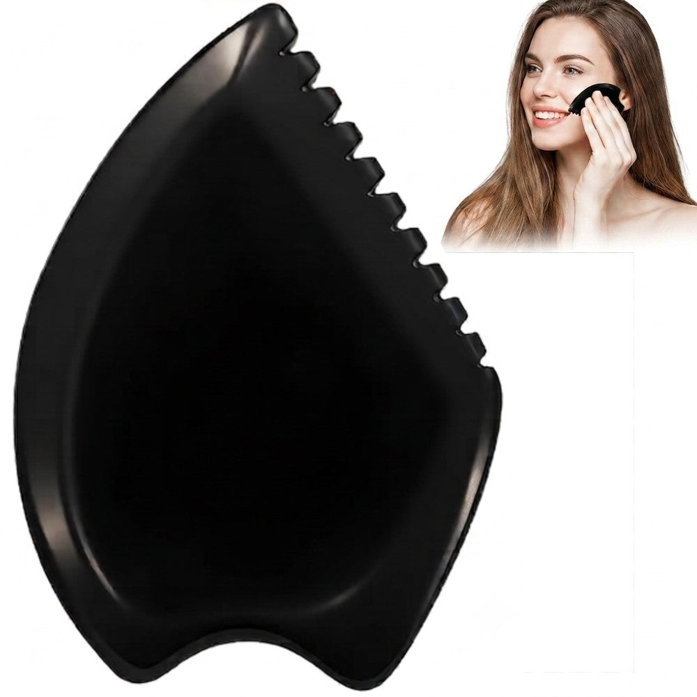 Authentic Bian Stone Gua Sha Facial Lifting Tool | Natural Mineral Face Massager Sculpting Stone for Contour Lymphatic Drainage Puffiness