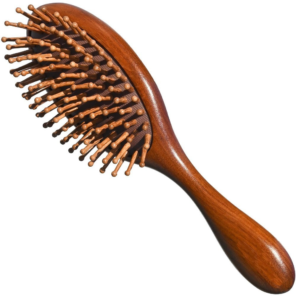Natural Sandalwood Air Cushion Hair Brush Fine Teeth Scalp Massage Wooden Comb