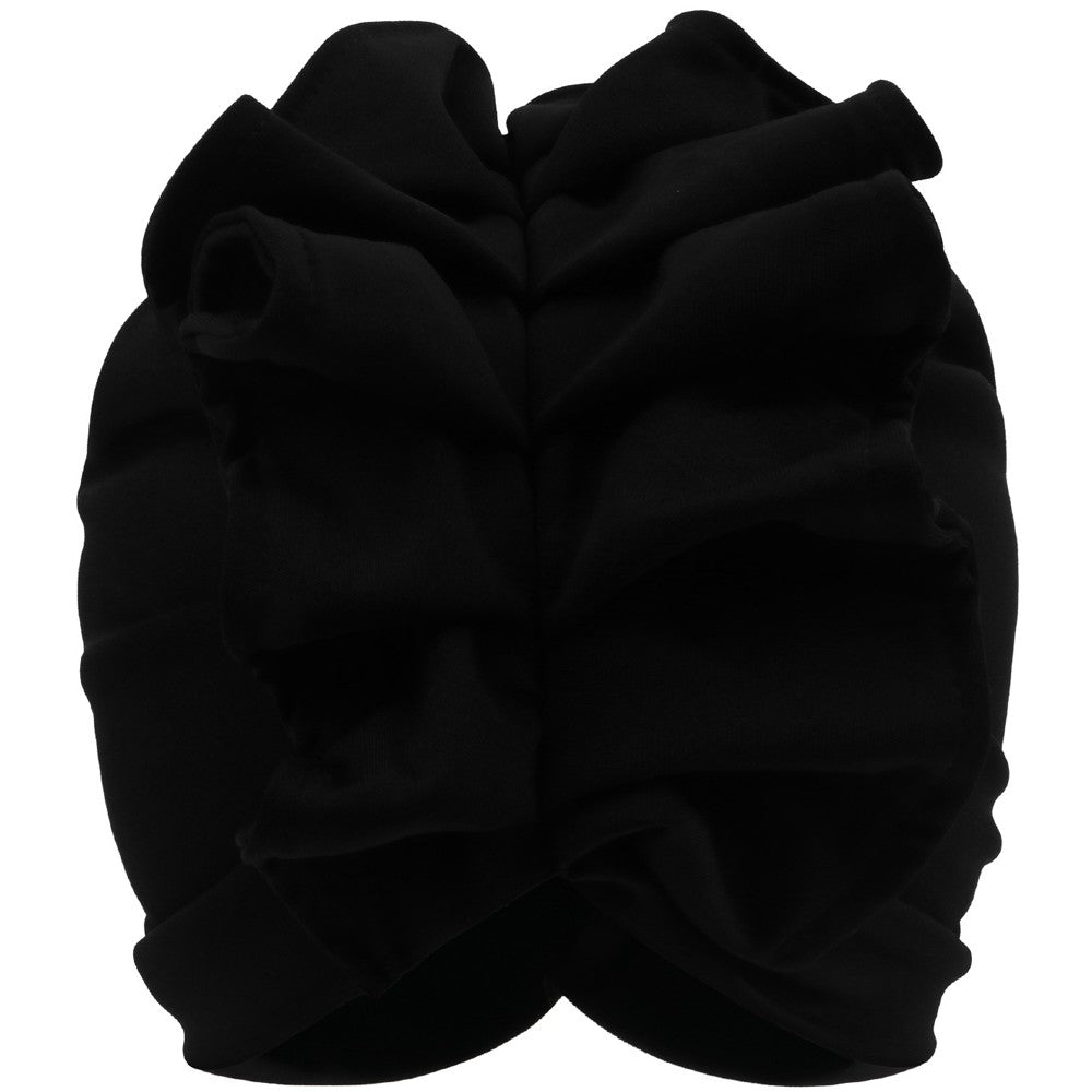 Ruffled Turban Headwrap for Women Elegant Head Scarf Chic Fashion Headwear