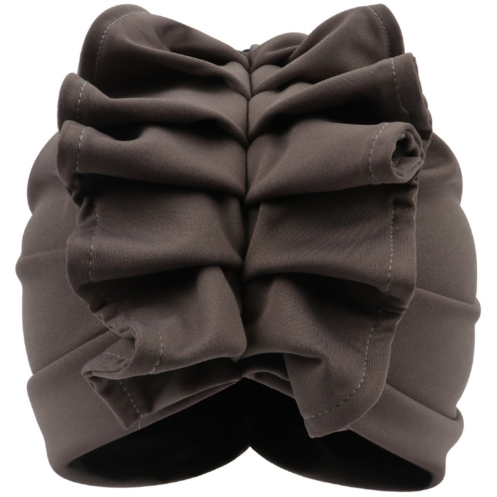 Ruffled Turban Headwrap for Women Elegant Head Scarf Chic Fashion Headwear