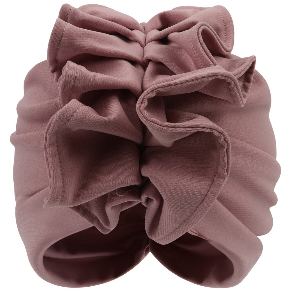 Ruffled Turban Headwrap for Women Elegant Head Scarf Chic Fashion Headwear