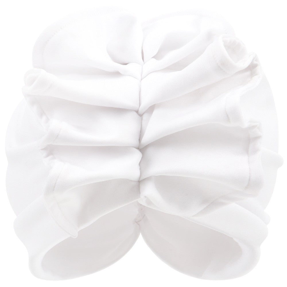 Ruffled Turban Headwrap for Women Elegant Head Scarf Chic Fashion Headwear