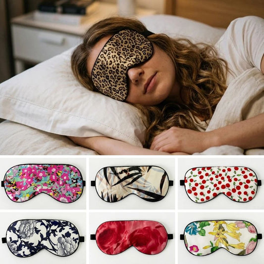 100% Pure Silk Sleep Eye Mask – Luxury Mulberry Silk Blindfold & Light Blocking Eye Cover for Sleeping & Travel
