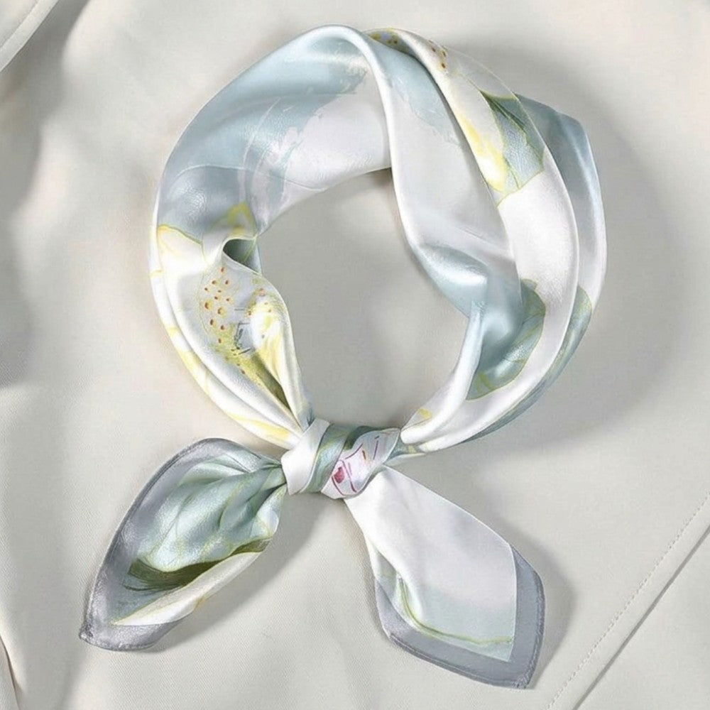 100% Mulberry Silk Square Scarf 16 Momme 53x53cm Luxury Neckwear and Handbag Accessory for Gifts