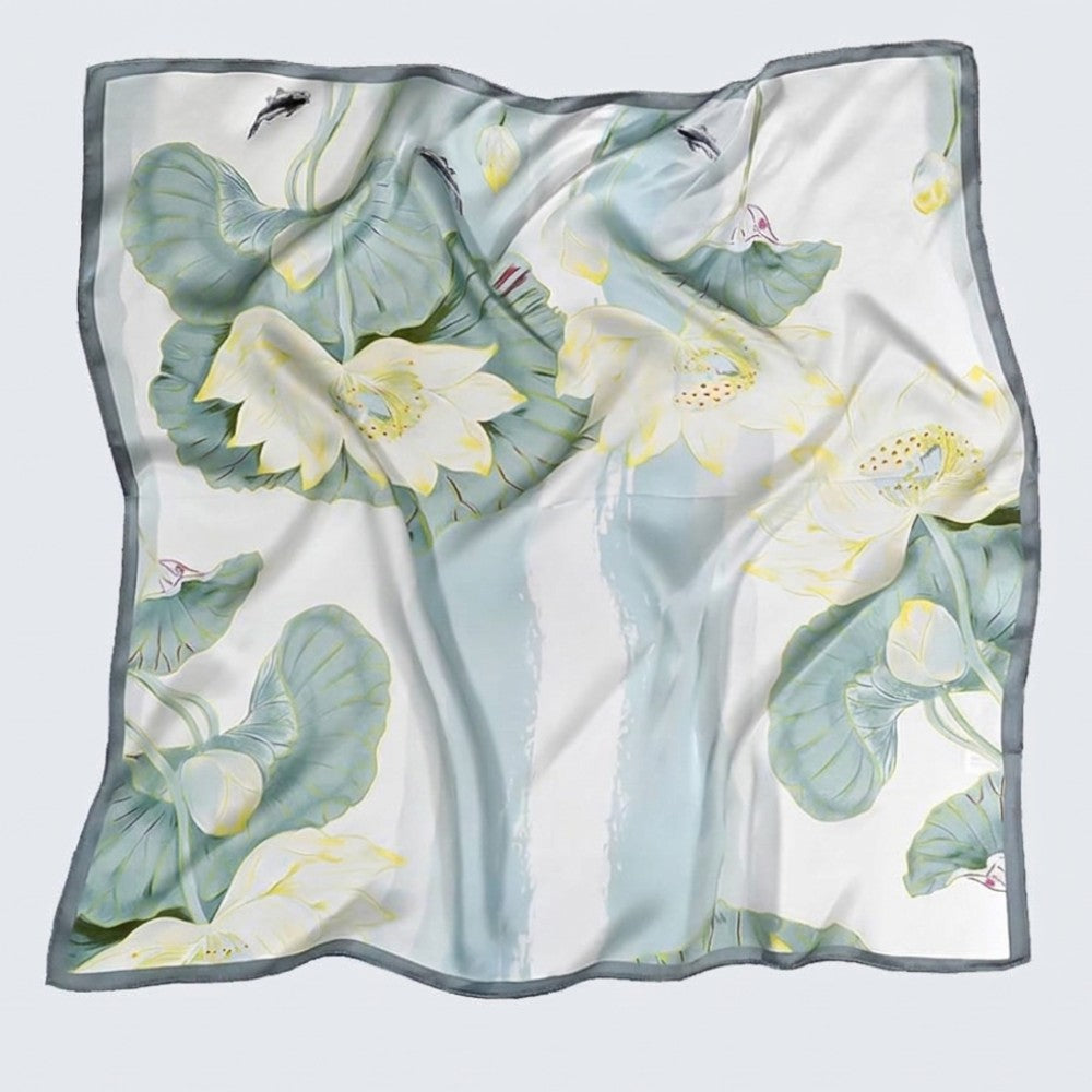 100% Mulberry Silk Square Scarf 16 Momme 53x53cm Luxury Neckwear and Handbag Accessory for Gifts