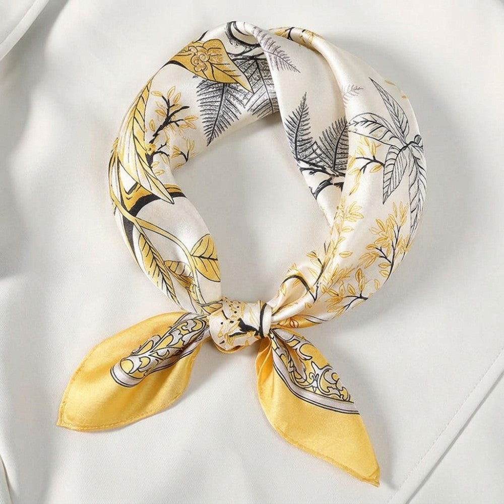 100% Mulberry Silk Square Scarf 16 Momme 53x53cm Luxury Neckwear and Handbag Accessory for Gifts