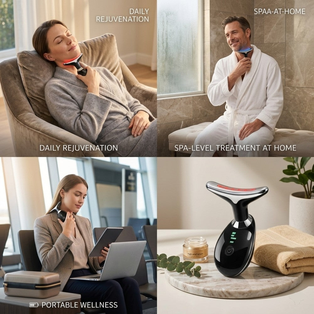 Relaxing Face Neck Massager for Sculpted Jawline Skin Lifting Tightening Beauty Device