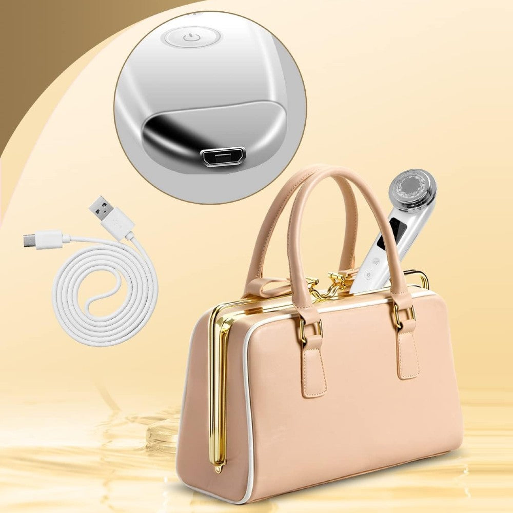 LED Photon Therapy Facial Massager | 4-in-1 Skin Rejuvenation & Lifting Device for Home Use, Spa, and Travel