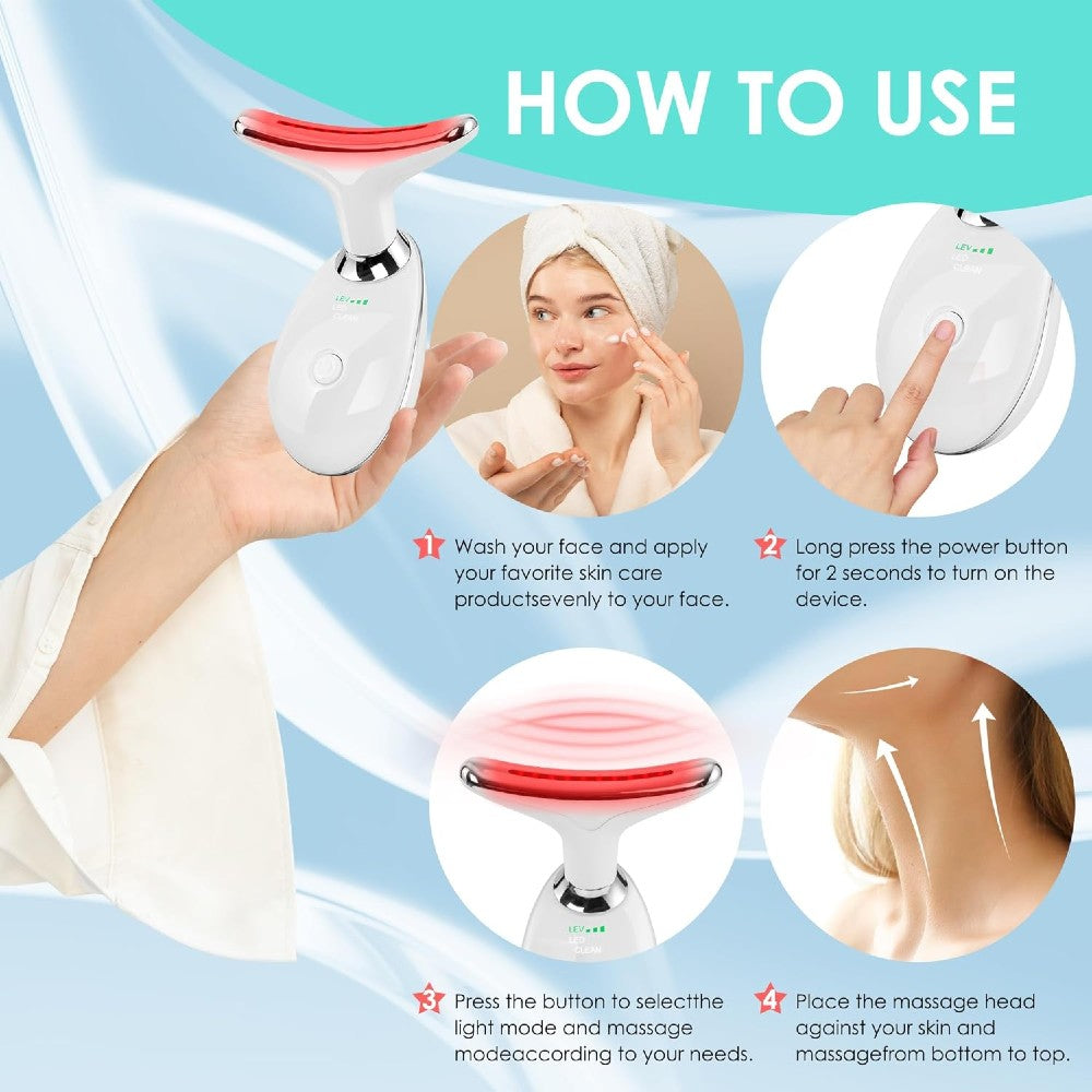 Relaxing Face Neck Massager for Sculpted Jawline Skin Lifting Tightening Beauty Device