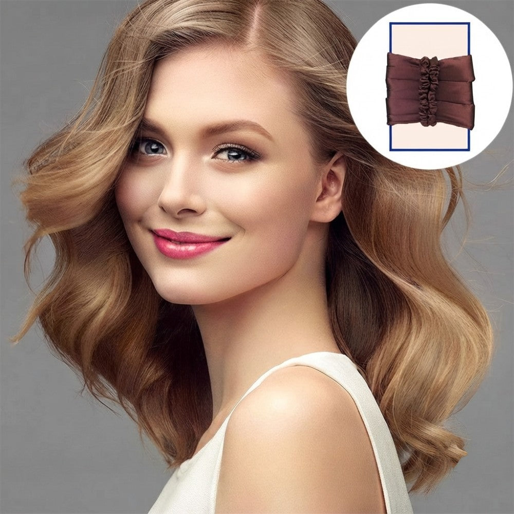 Heatless Hair Curler Headband Satin Overnight Hair Styling Set for Bouncy Waves