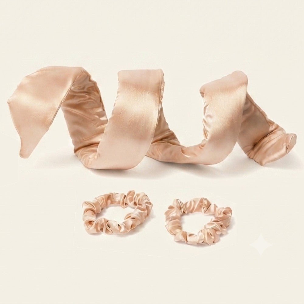 Heatless Hair Curler Headband Satin Overnight Hair Styling Set for Bouncy Waves