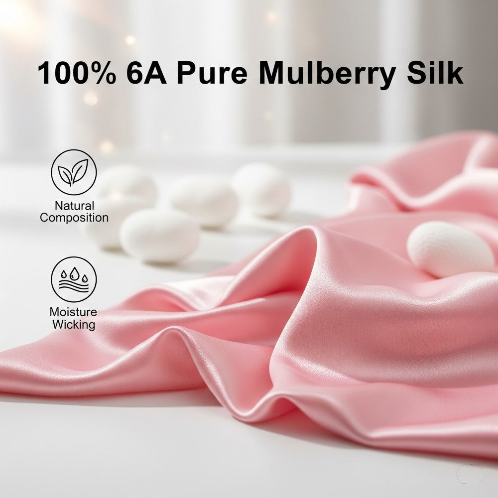 2 Pack Luxury 100% Mulberry Silk Pillowcase for Hair and Skin Health | Smooth Cooling Gentle Sleep | Envelope Closure