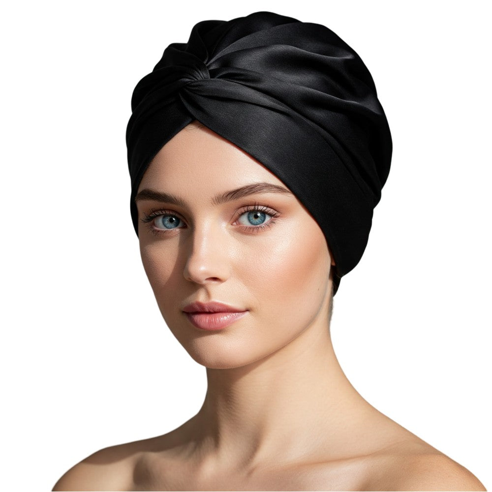 Satin Hair Bonnet for Sleeping Double Layer Hair Wrap Sleep Cap Turban